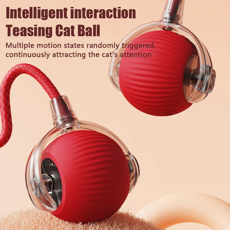 Smart interactive Rolling Ball motion activated Interactive Toy Cat Training Imitate Mouse Tail