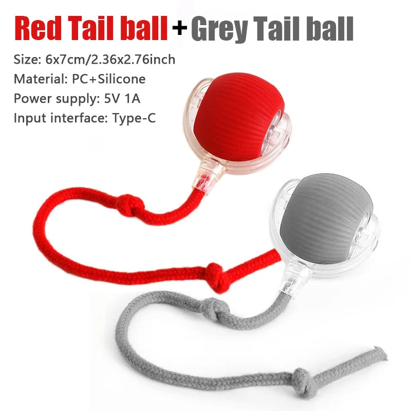 Smart interactive Rolling Ball motion activated Interactive Toy Cat Training Imitate Mouse Tail