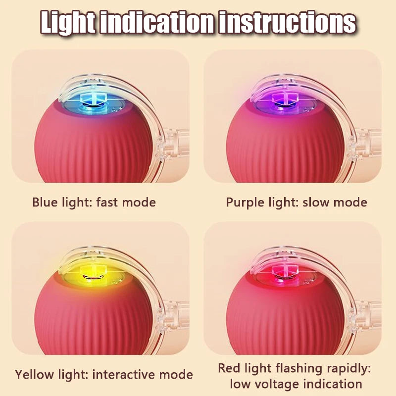 Smart interactive Rolling Ball motion activated Interactive Toy Cat Training Imitate Mouse Tail