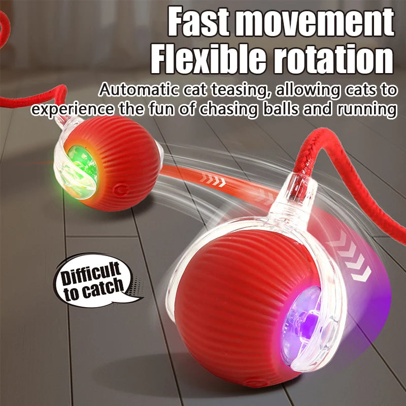 Smart interactive Rolling Ball motion activated Interactive Toy Cat Training Imitate Mouse Tail